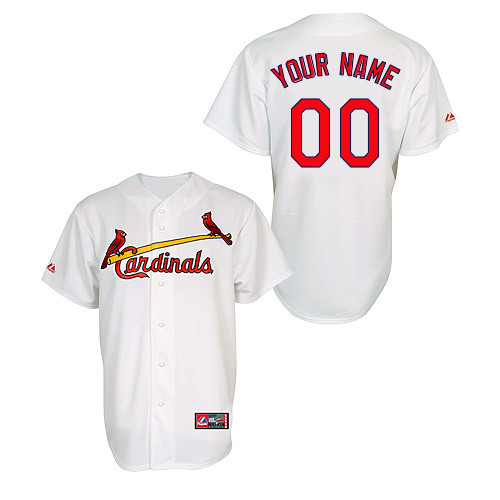 Customized St Louis Cardinals MLB Jersey-Men's Authentic Home Jersey by Majestic Athletic Baseball Jersey